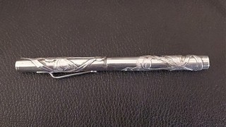 Vintage Ornate Sheaffer Sterling Silver Fountain Pen 14k Nib