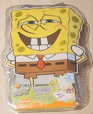 RARE NOS 2002 SPONGEBOB SQUAREPANTS STATIONERY DESK SET MARKERS CRAYONS PENCILS