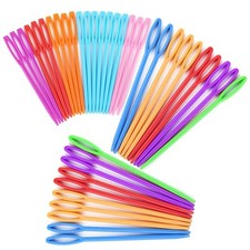40 Pcs Plastic Needles: 20 Large Eye 2.7inch/7cm  20 Lacing 3.5inch/