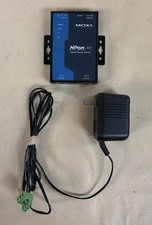 MOXA NPort 5210 w/Adapter 2 Port Serial Device Server 10/100M Ethernet