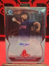 WIKELMAN GONZALEZ 2023 BOWMAN CHROME 1ST AUTOGRAPH RED SOX AUTO #CPA-WG
