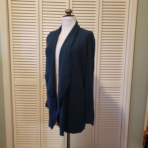 Loft Womens Navy Open Front Long Sleeve 
