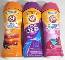 3 Arm Hammer Clean Scentsations In-Wash Scent Booster-Odor Blaster 18 oz Mixed