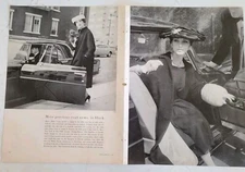 1956 Women's Dior and Marquise Stroock cashmere coats vintage clipping ad 