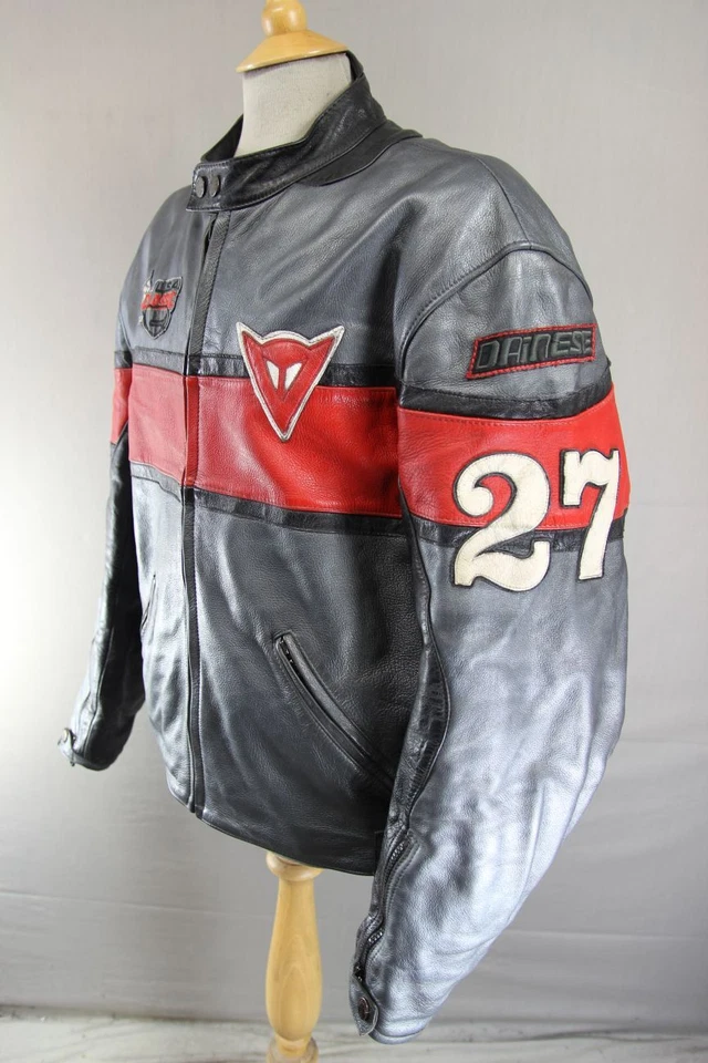 DAINESE VINTAGE USA 200 CLASSIC BARRY SHEENE LEATHER BIKER JCKT + CE ARMOUR 48IN - Image 4 of 4