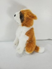 10" Tan White Dog Stuffed Plush Toy Animal