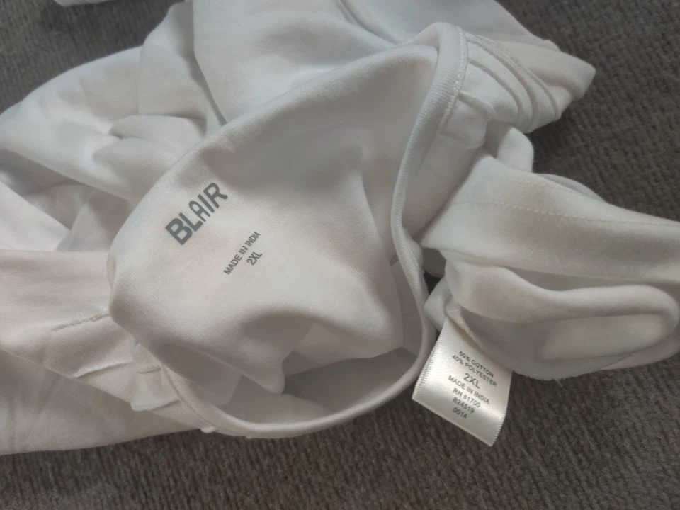 Lot of 5 Blair Cotton Blend Casual Comfort Shirt Top 2XL S/S Light Summer Colors - Imagem 4 de 4