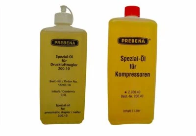 PREBENA Öl für Kompressoren oder Druckluftwerkzeuge wie Nagler und Klammergeräte