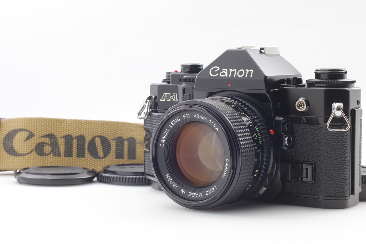 Near MINT w/Strap] Canon A-1 + New FD NFD 50mm F1.4 SLR Film