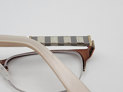 Kate Spade Valary 0W94 Bronze Striped Semi Rimless Eyeglasses Frames 49-16-135 Kate Spade Valary 0W94 Brown Semi Rimless Eyeglasses Frame w  main image 4