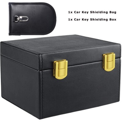 Box Double Blocking Holder for 5~6 Car Keys with 1 Key Shielding Bags USA Seller