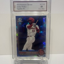 2022 Bowman Chrome Jordan Walker Sapphire RC #BCP-221 TFG GEM MINT 10
