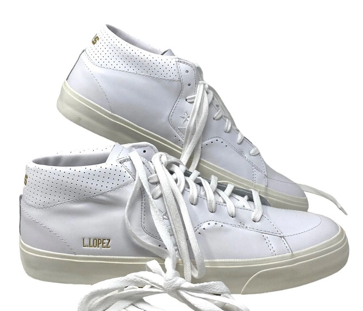 Converse Louie Lopez Pro Mid Mono Leather - White Egret for Sale