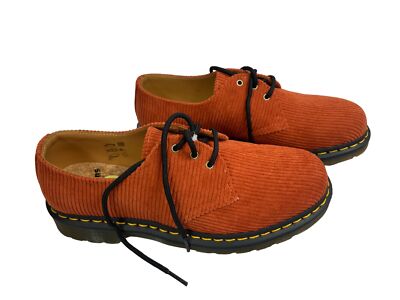 Martens Duchesse velours côtelé Oxford orange rouille