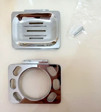 Wall Mounted Brushed Nickel Tooth Brush Tumbler Holder & Soap Dish Holder “NEW”