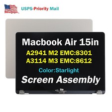OEM For Macbook Air A2941 M2 2023 A3114 M3 2024 LCD Screen Replacement Starlight