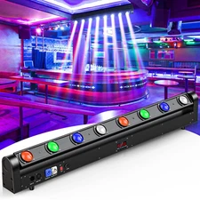 Moving Head DJ Light Bar, 120W 8 LED Beam RGBW Moving Head Light, Beam Strobe