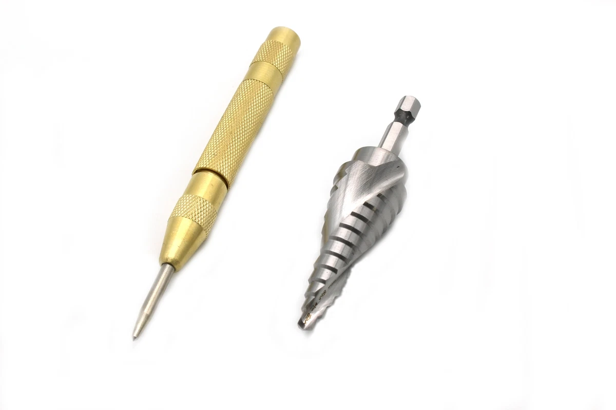 TEMO M35 Cobalt Spiral Flute Step Drill Bit Set 12 size w Automatic Center Punch