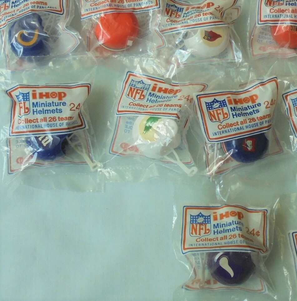 IHOP International House of Pancakes NFL Miniature Football Helmet Team Set 1973 eBay