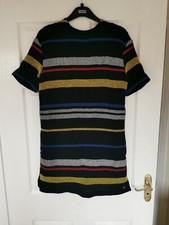 Tommy Hilfiger Woven Stripe Dress in Multi UK 10 BNWOT