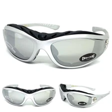 MOTORCYCLE Riding Padded Safety Protective SUN GLASSES GOGGLES Wind Resistant C5
