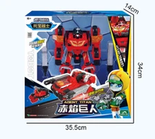 Robot V Galaxy Detectives Agent Titan Transforming Robot Action Figure Kids Toy