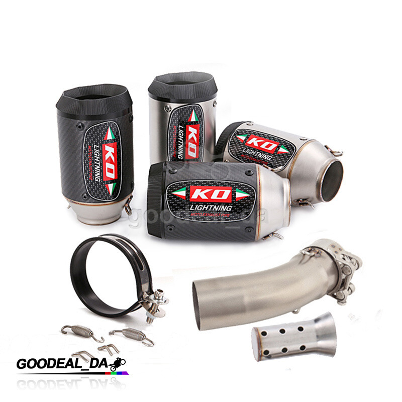 その他 N, For Kawasaki ZX4RR ZX4R 2023 2024 Carbon Fiber Muffler Tips Mid