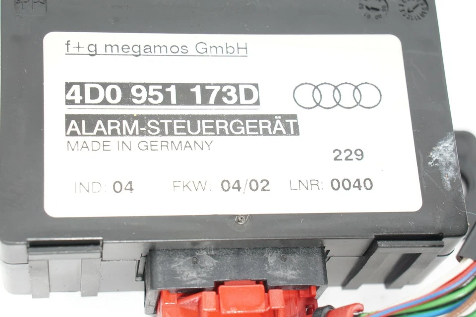 01 02 03 04 05 AUDI ALLROAD MÓDULO DE CONTROL DE ALARMA 4D0951173D OEM Foto 3 de 4