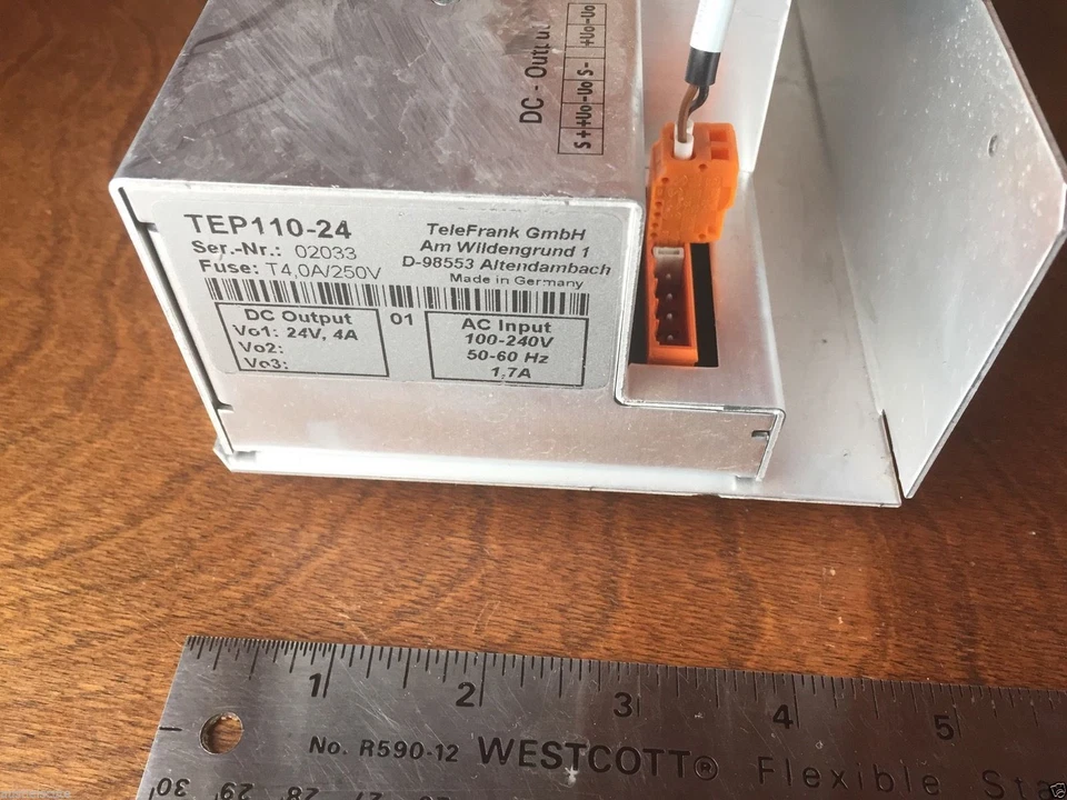 Convertidor de fuente de alimentación TeleFrank AC-DC TEP110-24 24VDC 4A hecho en Alemania 02033 Foto 3 de 4
