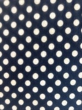 Navy White Small Dots Jersey Knit Fabric By the Yard 60 Wide