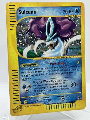 Suicune H25/H32 Aquapolis Holo Rare eSeries eReader 2002 Vintage