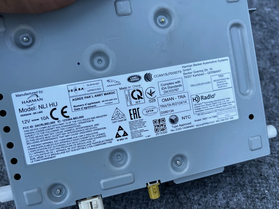 REPRODUCTOR DE CD UNIDAD PRINCIPAL RADIO HK6318K812 LAND ROVER DISCOVERY SPORT (18-19) OEM  Foto 4 de 4