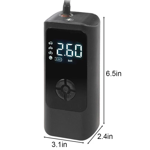 Inflador de Neumáticos Portátil Inalámbrico 150PSI 120W - 4 Modos Preestablecidos Luz LED de Parada Automática - Imagen 7 de 12
