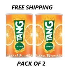 (2 pack) Tang Jumbo Orange Drink Mix with Vitamin C, 58.9 oz Canister New