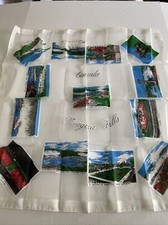 Vintage Canada NiagaraFalls Scarf Head Destination Souvenir 24  X 26  Japan Made