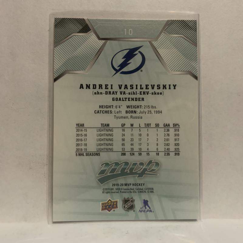 10 Andrei Vasilevskiy Tampa Bay Lightning 2019-20 Upper Deck MVP