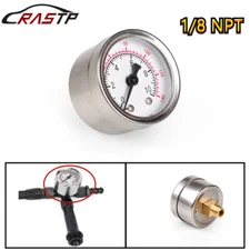 Fuel Pressure Press Gauge Regulator 0-100 PSI  Chrome Fuel 1/8 NPT