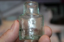 Antique, 2 3/8'', Blue, Oval, Ink Bottle, Item # A - 4691