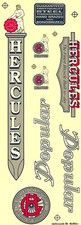 STICKERS DECALS BICYCLE BIKE VINTAGE PARTS HERCULES SPORT GOODS CYCLING ENGLAND