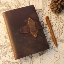 Handmade Leather Blank Journal Diary with Genuine Leather Cover