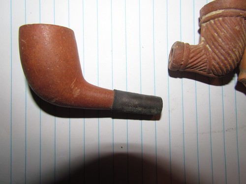 rare handmade, clay trade pipe pamplin virginia clay pipes