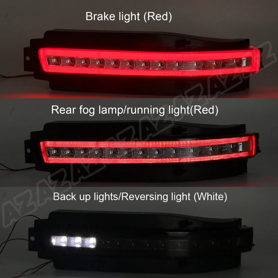 For 2003-09 Nissan 350Z Sequential LED Rear Fog Lamp Turn Signal Brake Light 2X Foto 3 de 4