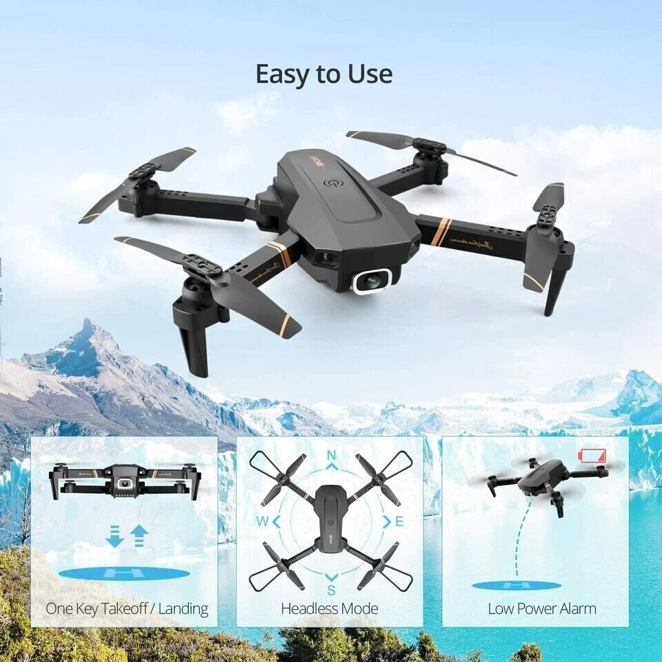 2025-V4 NEW 3 Battery Rc Drone 4K HD Camera WIFI FPV Foldable RC Quadcopter Bag - Image 4 of 4