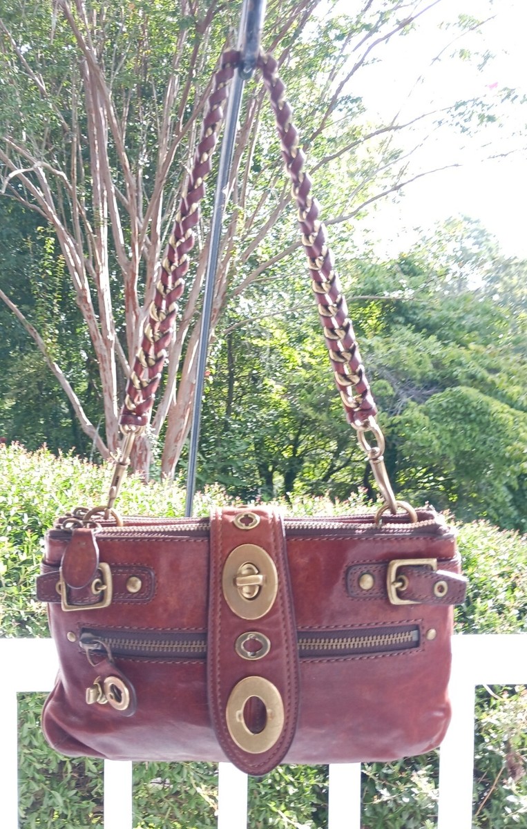 OLD COACH ショルダーバッグ　ブラウン　made in USA 90s COACH VINTAGE BROWN LEATHER WATSON CROSSBODY PURSE BAG 9981