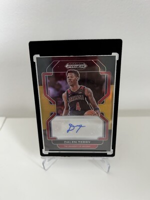 2022 Prizm Draft Picks Dalen Terry 4/5 Jersey Number Gold Black 