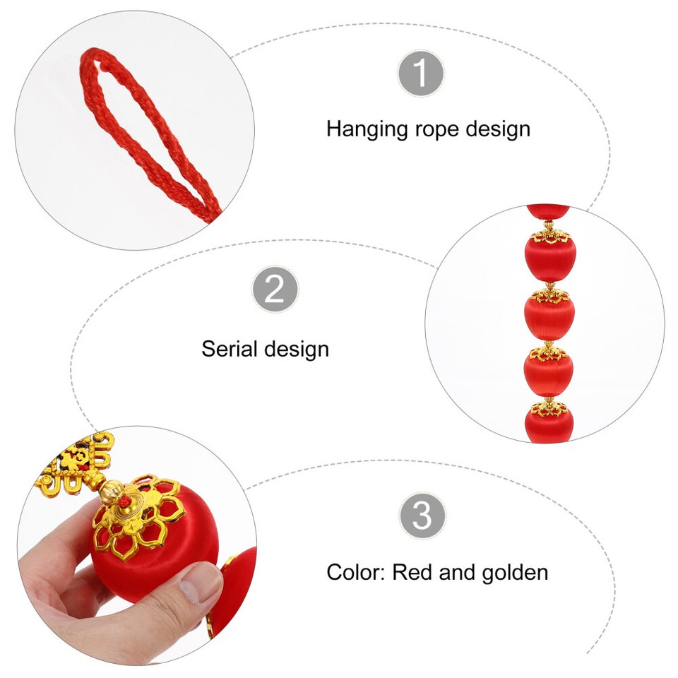 Chinese Lucky Lantern New Year Ornaments Lanterns Decor Apple Strudel