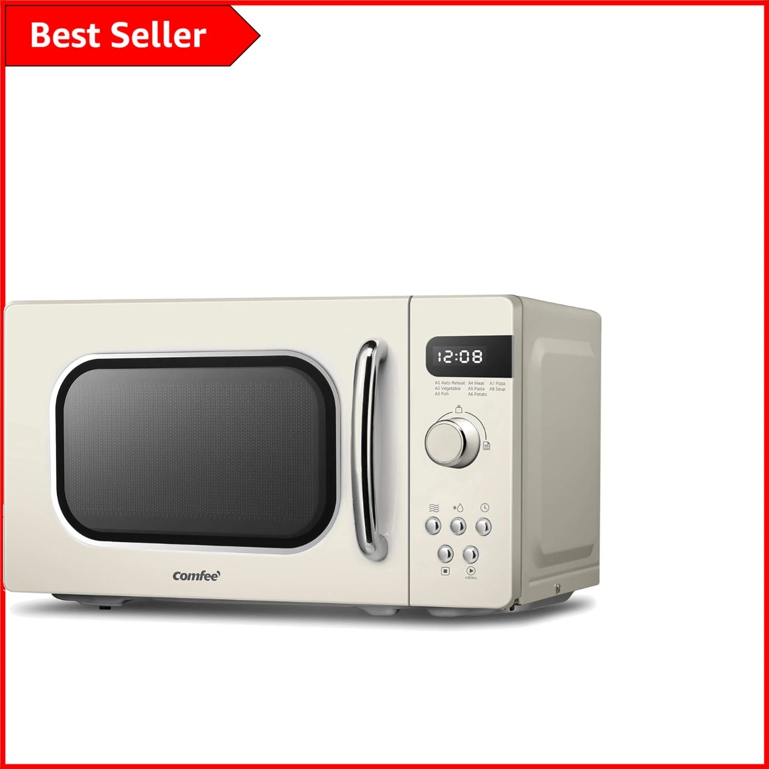 Retro 20L Microwave Oven - 800W Power & 5 Levels - Perfect for Quick Meals