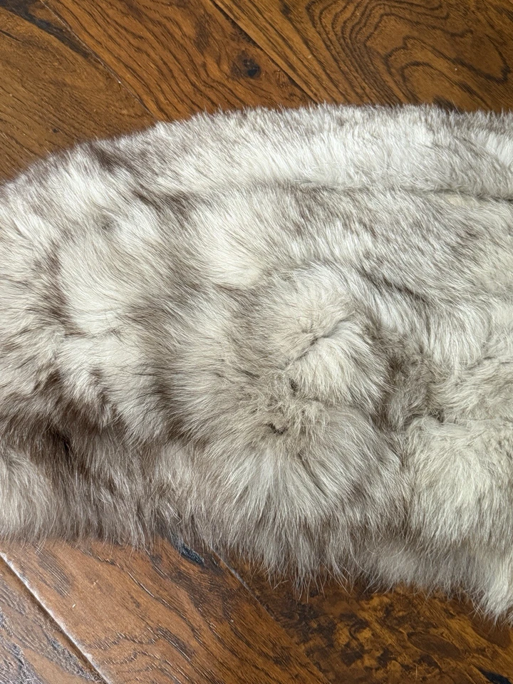 Винтажный SILVER FOX меха надежном украл шаль с атласной подкладкой я J Fox читать фото - Изображение 3 из 4