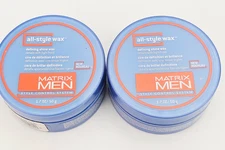 Matrix Men All Style Wax Lot of 2  1.7oz Defining Shine Light Hold
