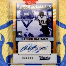 2021 Classics Football, Rashod Bateman, #CB-RB, RC auto, Classic Beginnings /25